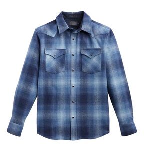 Pendleton Canyon Shirt Navy Mix Ombre